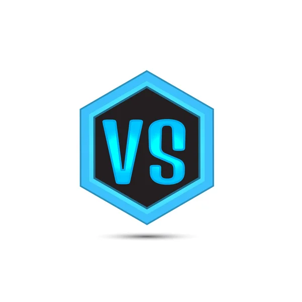 Kék versus logó — Stock Vector