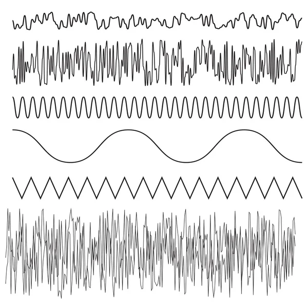 Ljudvågor set — Stock vektor