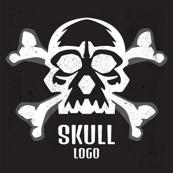 Human skull logo — Stock Vector