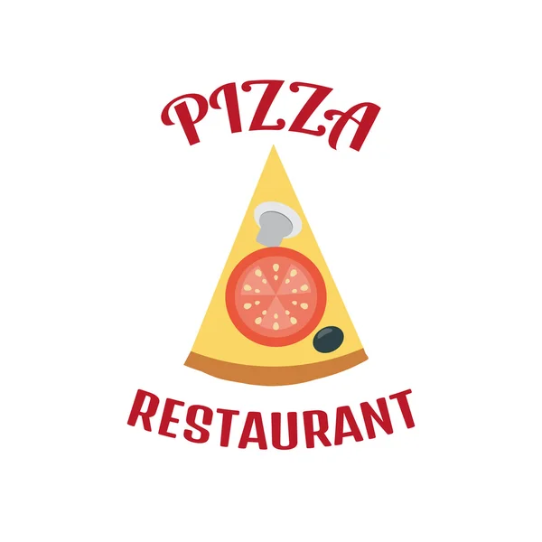 Fatia de logotipo da pizza —  Vetores de Stock