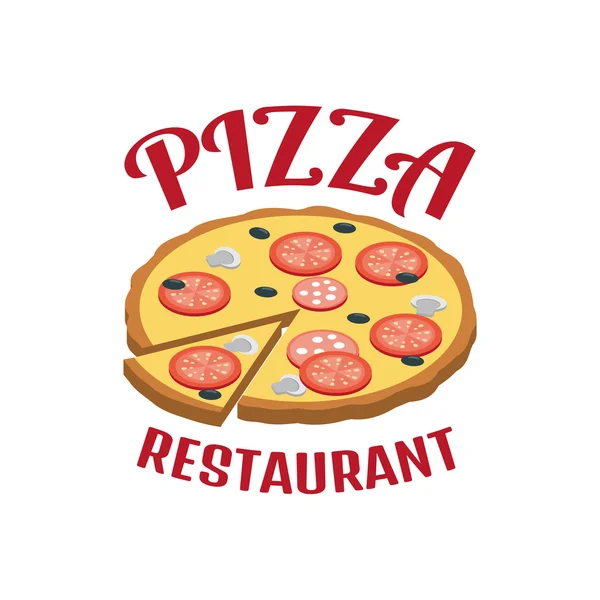 Logo de pizza con texto — Vector de stock