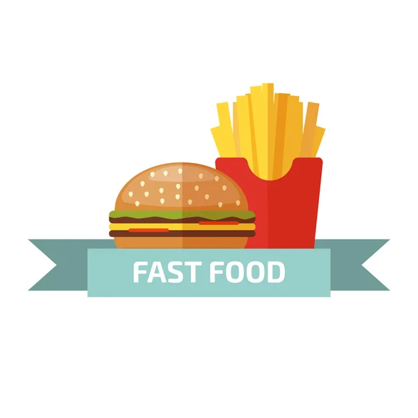 Logotipo de comida rápida . — Archivo Imágenes Vectoriales