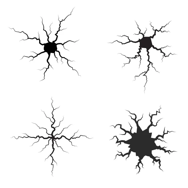 Earth Crack vector set. — Stock Vector