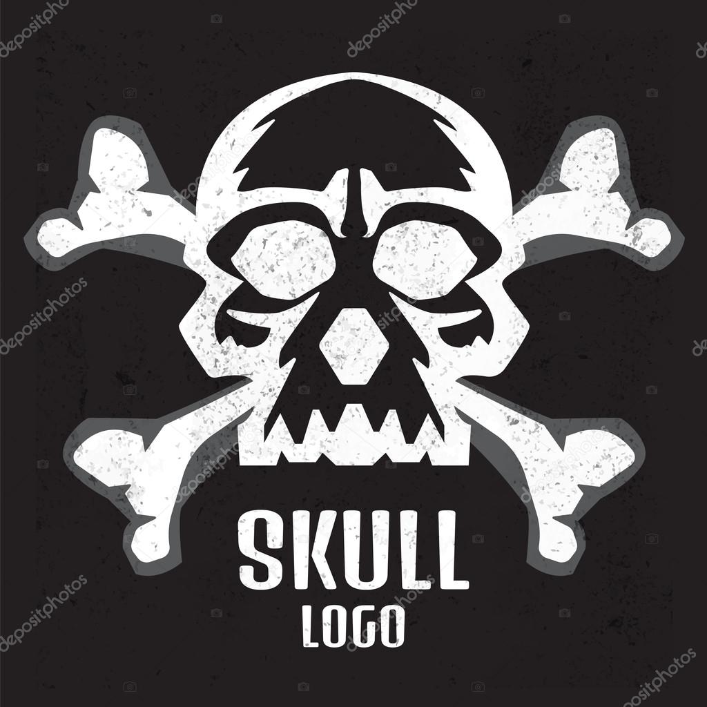 Human skull logo