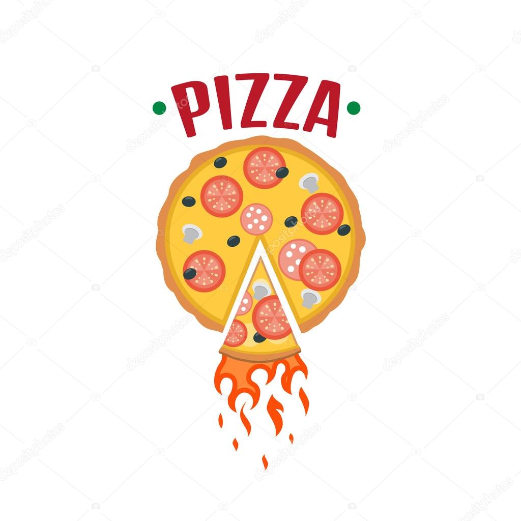 Pizza delivery logo. Fast delivery logo. Pizza logo