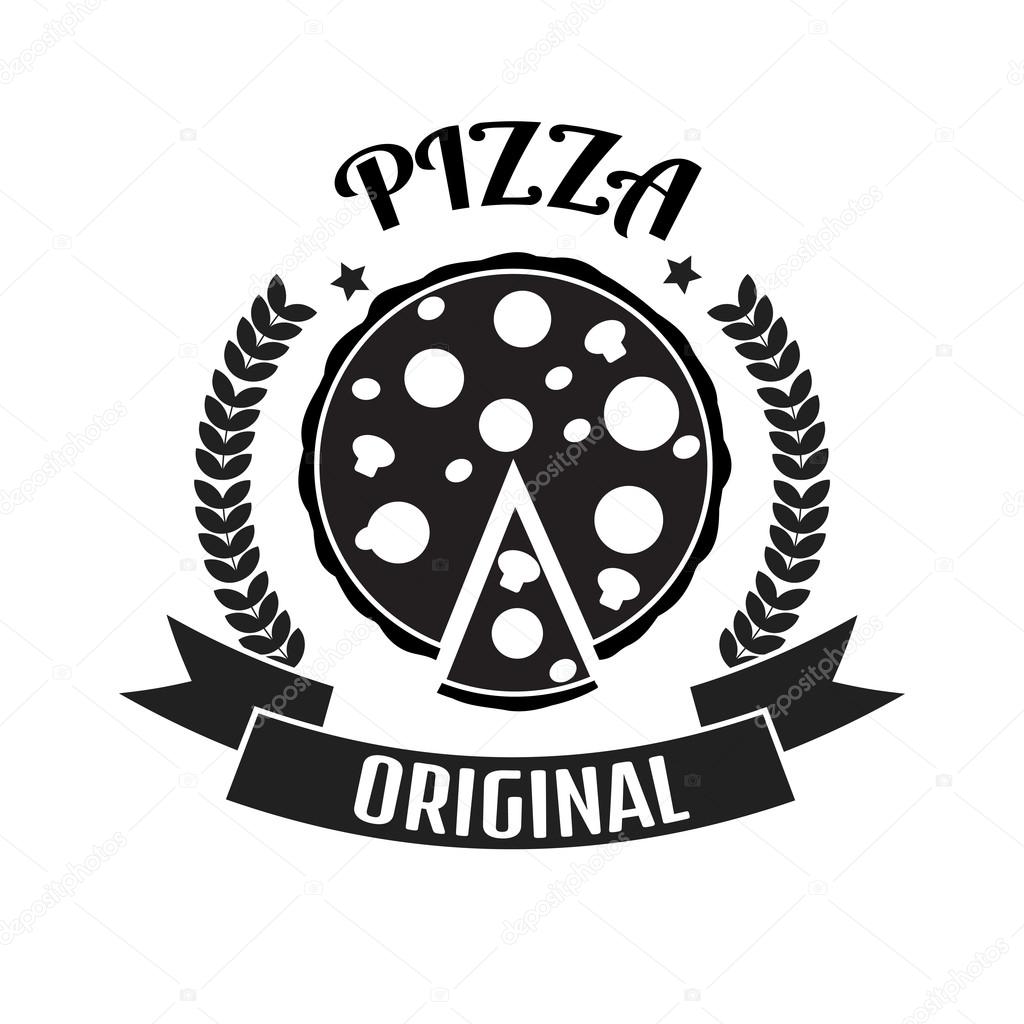Pizza delivery logo.