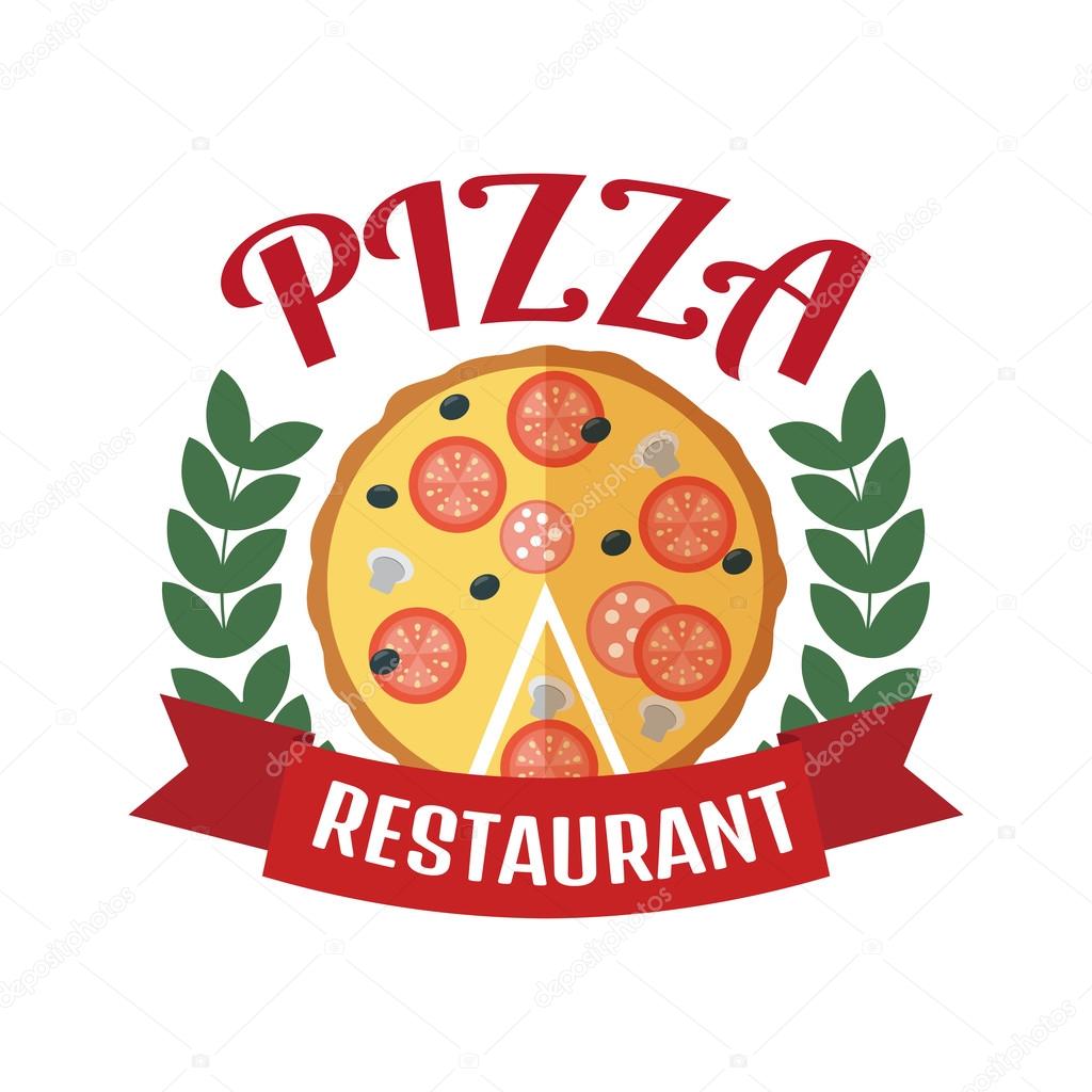 Pizza delivery logo. Fast delivery logo. Pizza logo