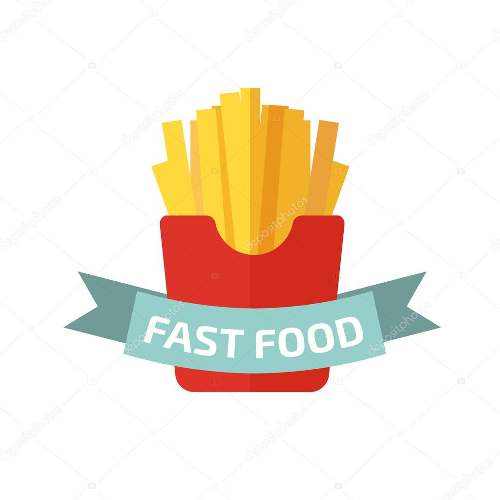 French fries logo against white background