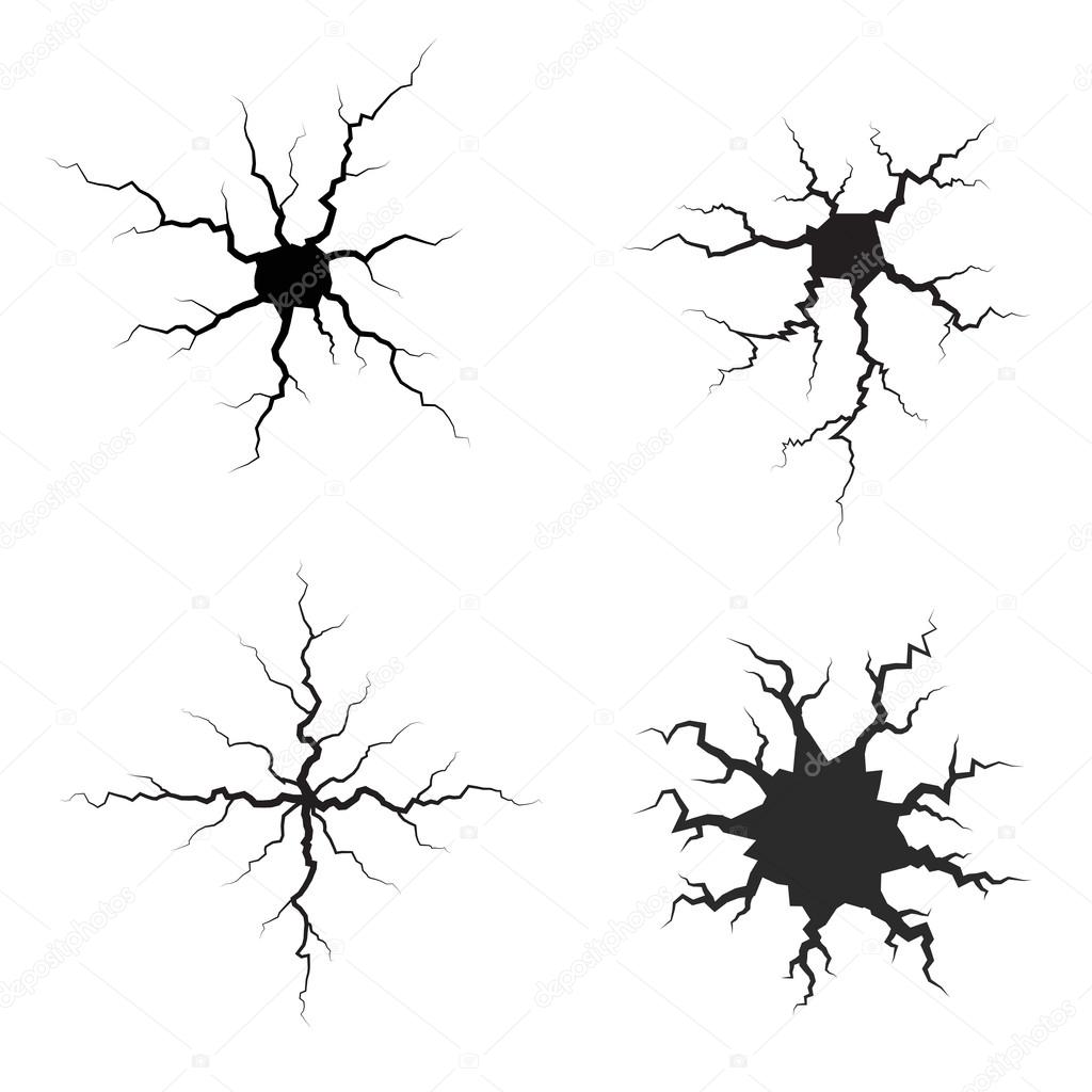 Earth Crack vector set.