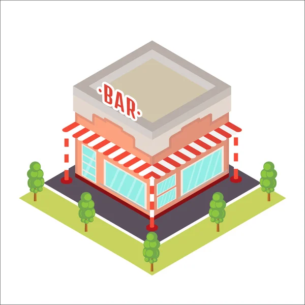 Icono del restaurante isométrico . — Vector de stock