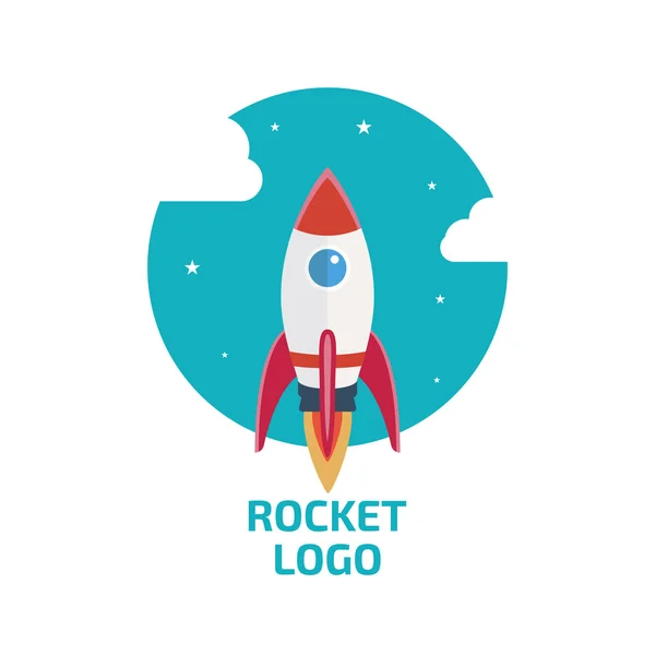 Projeto do logotipo do foguete —  Vetores de Stock