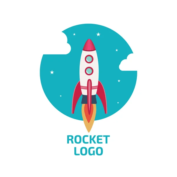 Projeto do logotipo do foguete —  Vetores de Stock