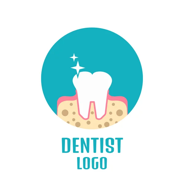 Zahnarzt-Logo. Zahnlogo. — Stockvektor