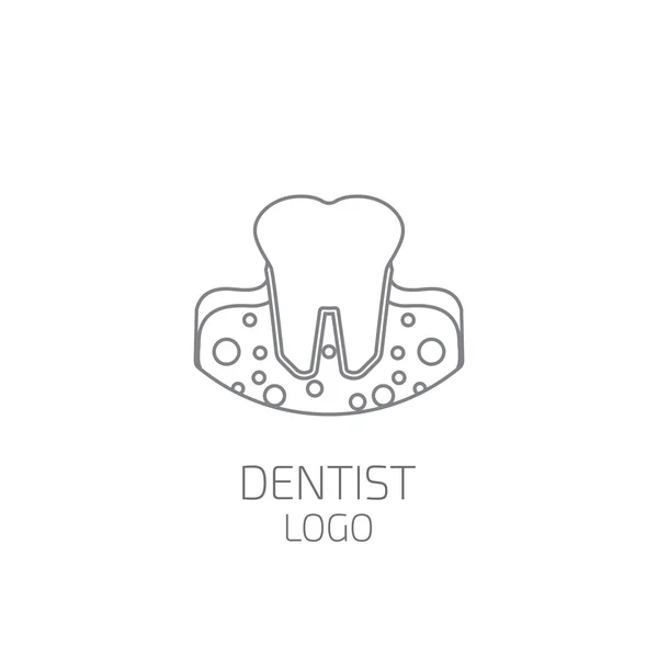 Logo del dentista. Logo del diente . — Vector de stock