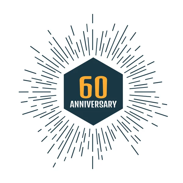 Logo aniversario 60º. Aniversario 60 . — Vector de stock