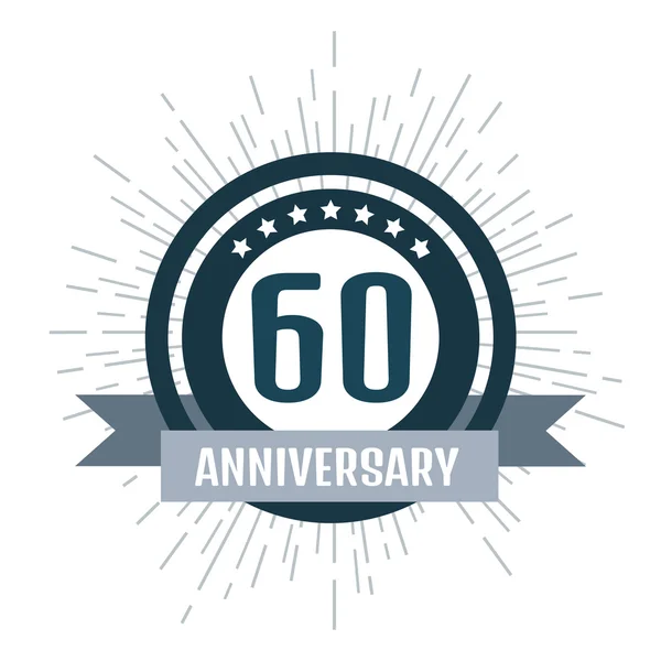 Anniversary logo 60th. Anniversary 60. — Stock Vector