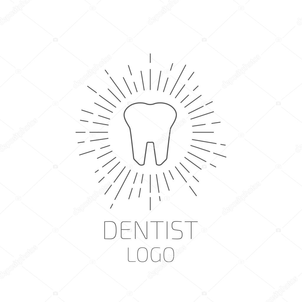 Dentist logo. Tooth logo. Vector illustration