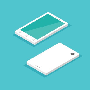 Mockup izometrik telefon