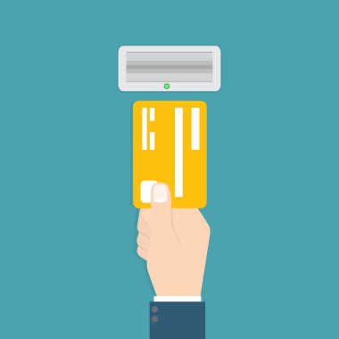 El bir kredi kartı Atm ekler.