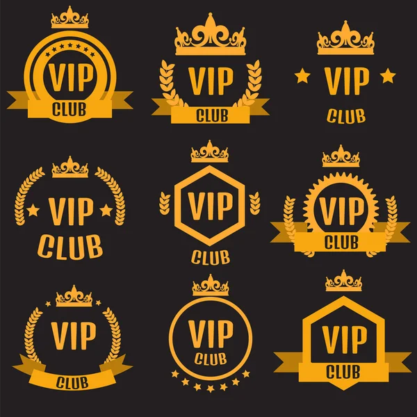 Logotipos VIP club conjunto — Vector de stock