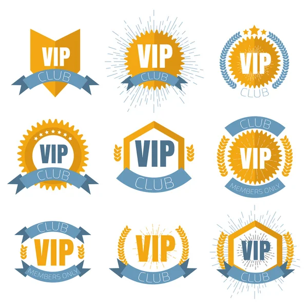 Logotipos VIP club conjunto — Archivo Imágenes Vectoriales