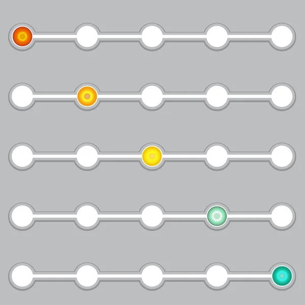 Ensemble de la barre de progression étape par étape — Image vectorielle