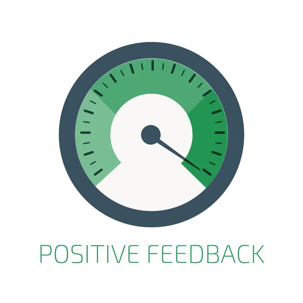 Positieve feedback indicator. — Stockvector