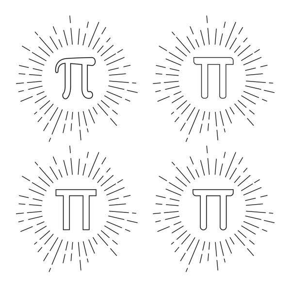 Математический набор иконок Пи
