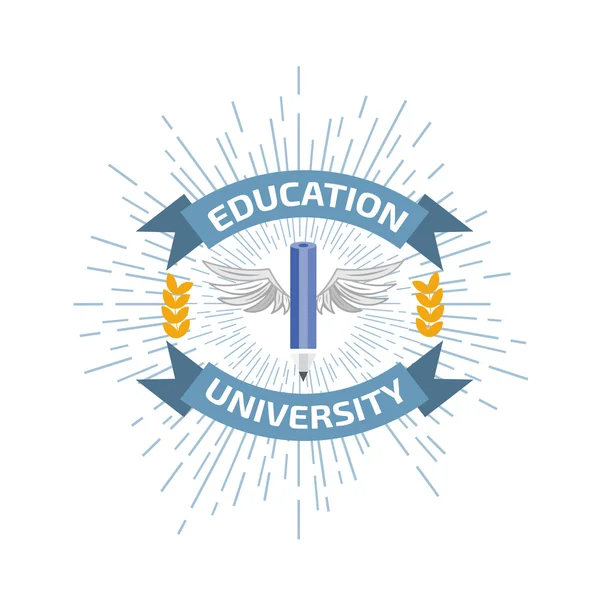 高等教育のロゴ — ストックベクタ