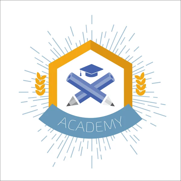 Logotipo educación alta — Archivo Imágenes Vectoriales