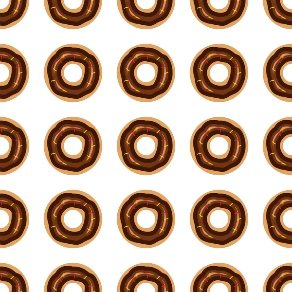 Пончики безшовні візерунком — стоковий вектор
