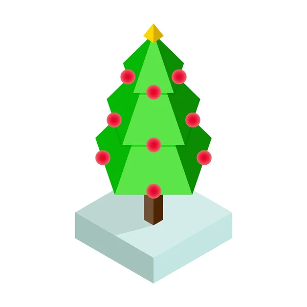 Noel ağacı simgesini — Stok Vektör
