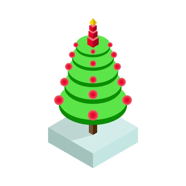 Icône arbre de Noël — Image vectorielle