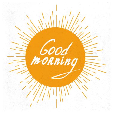 Güneş iyi sabah yazı