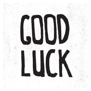 İyi şanslar yazı beyaz