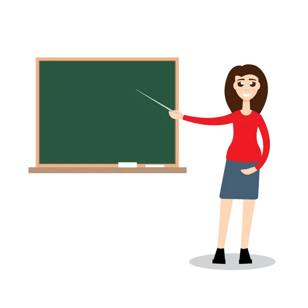 Female Teacher on lesson — Stock Vector