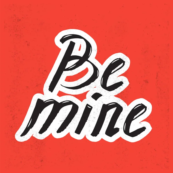 Be mine lettering — Stock Vector