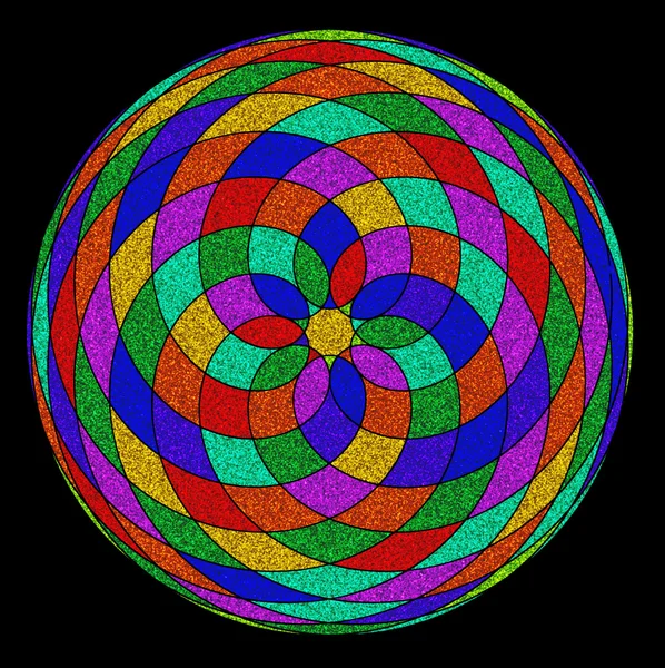 여러 가지 빛깔된 펑키 원형 모양 — 스톡 사진