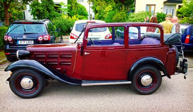 Antika Bmw araba Garching geleneksel geçit töreni