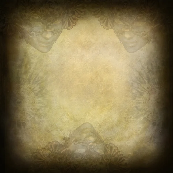 Venetiaanse maskers fantasie achtergrond met art deco elementen