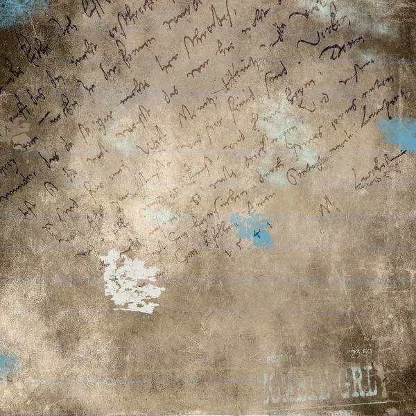 Grunge hnědá textura s rukopis — Stock fotografie