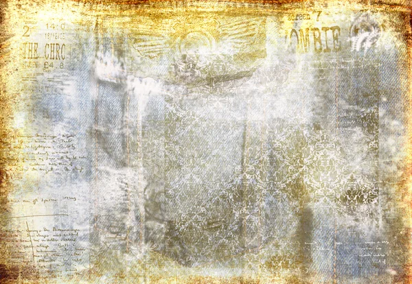 Grunge solmuş kot arka grunge elemanları ile