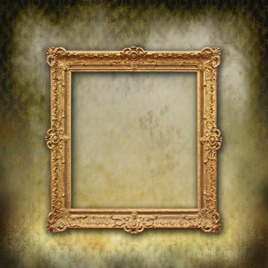 Altın karede Vintage grunge duvar kağıdı