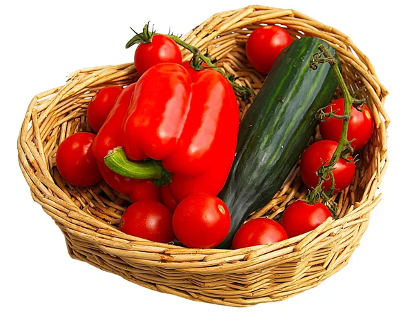 Food, vegetables basket — Stock Photo, Image