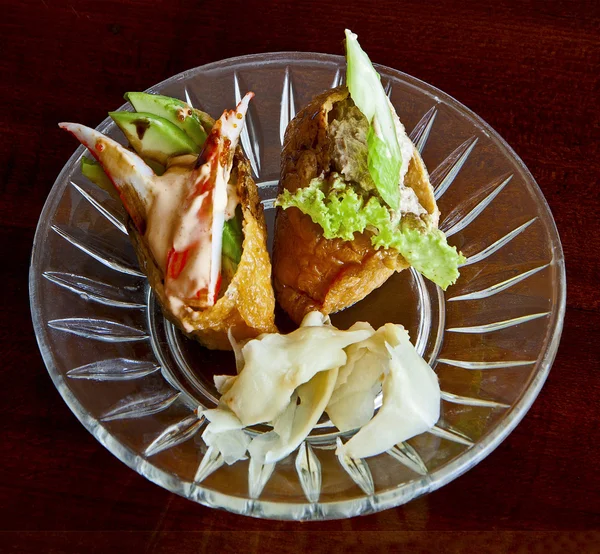 Sushi com gengibre — Fotografia de Stock