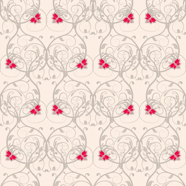 Seamless floral weaving pattern. Gentle background without transparency. — Stock Vector