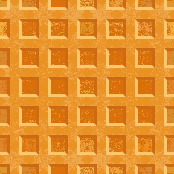 Crispy Belgian waffles Seamless texture. — Stock Vector