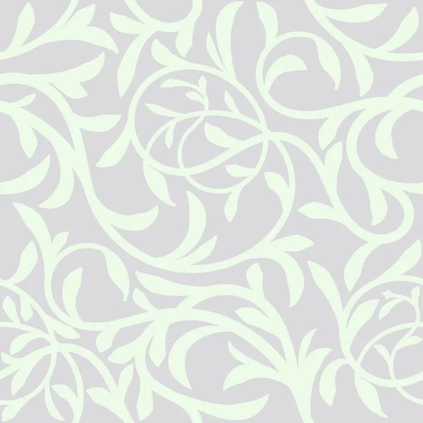 Floral Seamless Pattern Background Tisanes Entrelacées Arbre Liana Avec Des — Image vectorielle