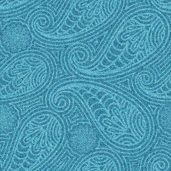 Fondo Mezclilla Con Patrón Paisley Indio Adornado Adorno Azul Blanco — Archivo Imágenes Vectoriales