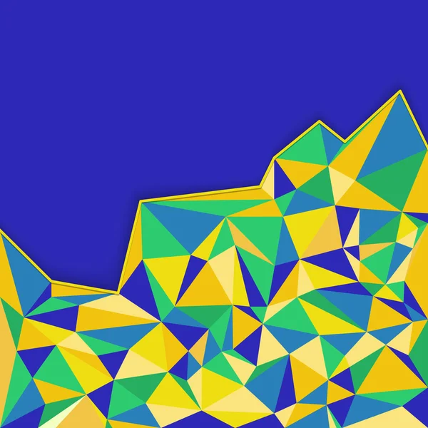 Fond géométrique abstrait en bleu, jaune et vert . — Image vectorielle